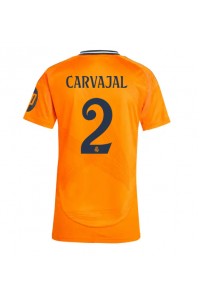 Real Madrid Daniel Carvajal #2 Fotballdrakt Borte Klær Dame 2024-25 Korte ermer